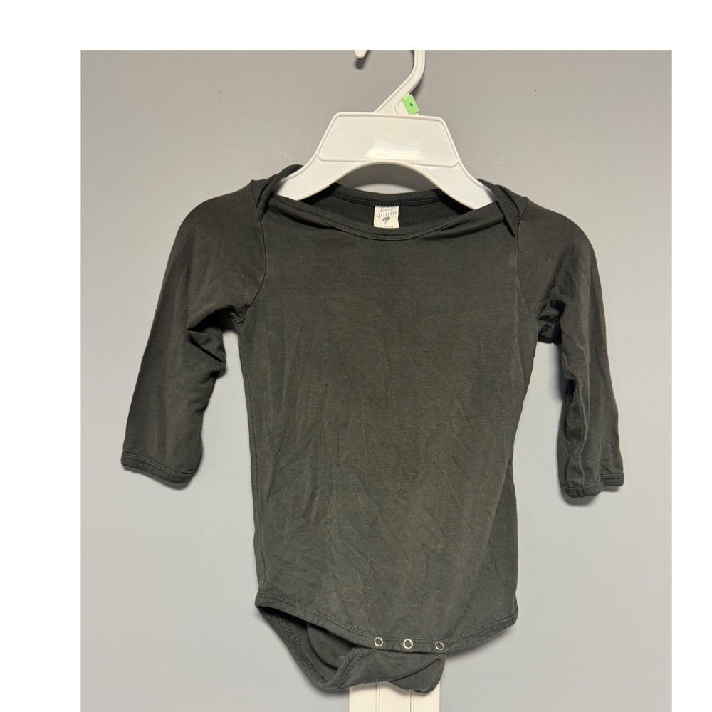 Kate Quinn Long Sleeve Bodysuit 18-24 Months Dark‎ Gray Bamboo Viscose Blend